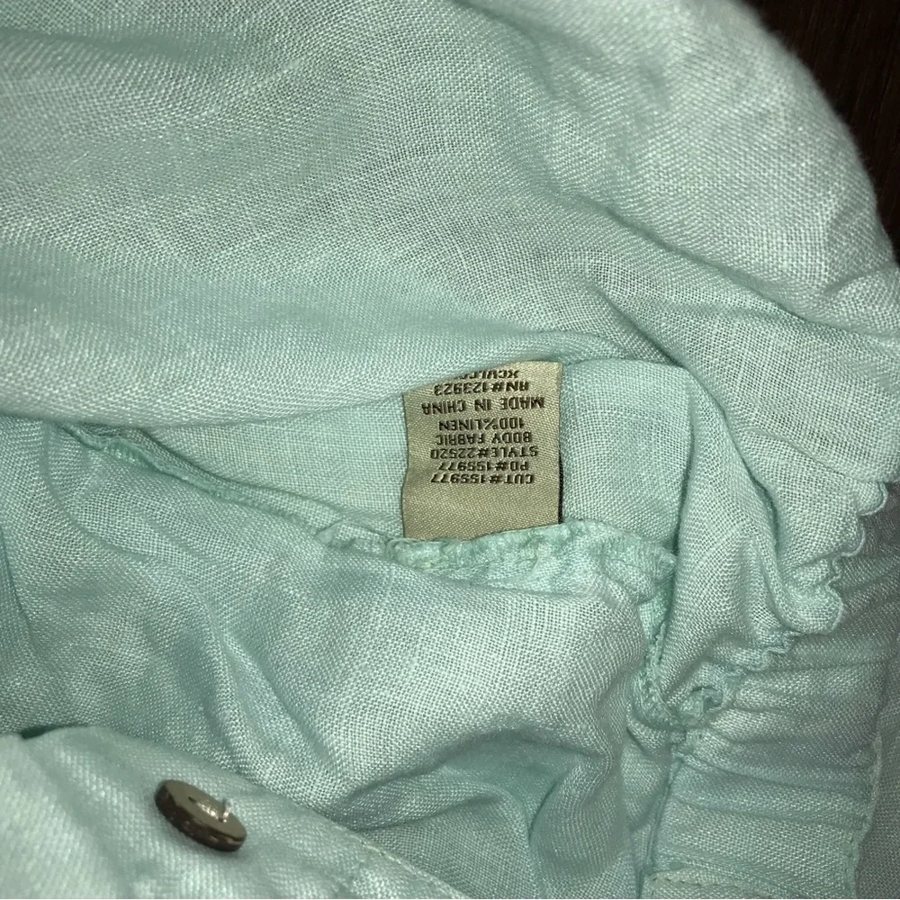 XCVI Raw Hem Linen Cargo Pocket Cropped Pants NWT - Picture 7 of 10